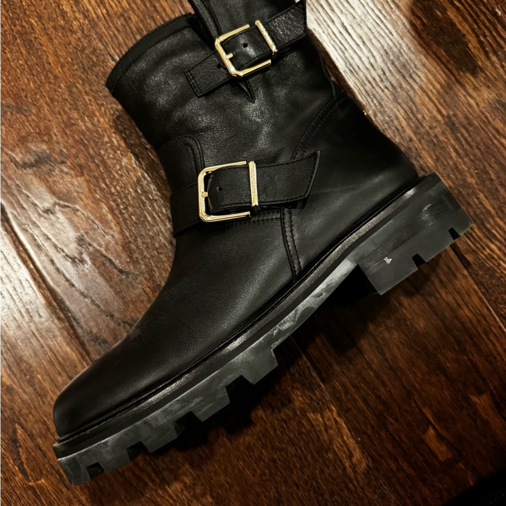 Jimmy Choo Youth II Black Leather Boots Women - Picture 9 of 13